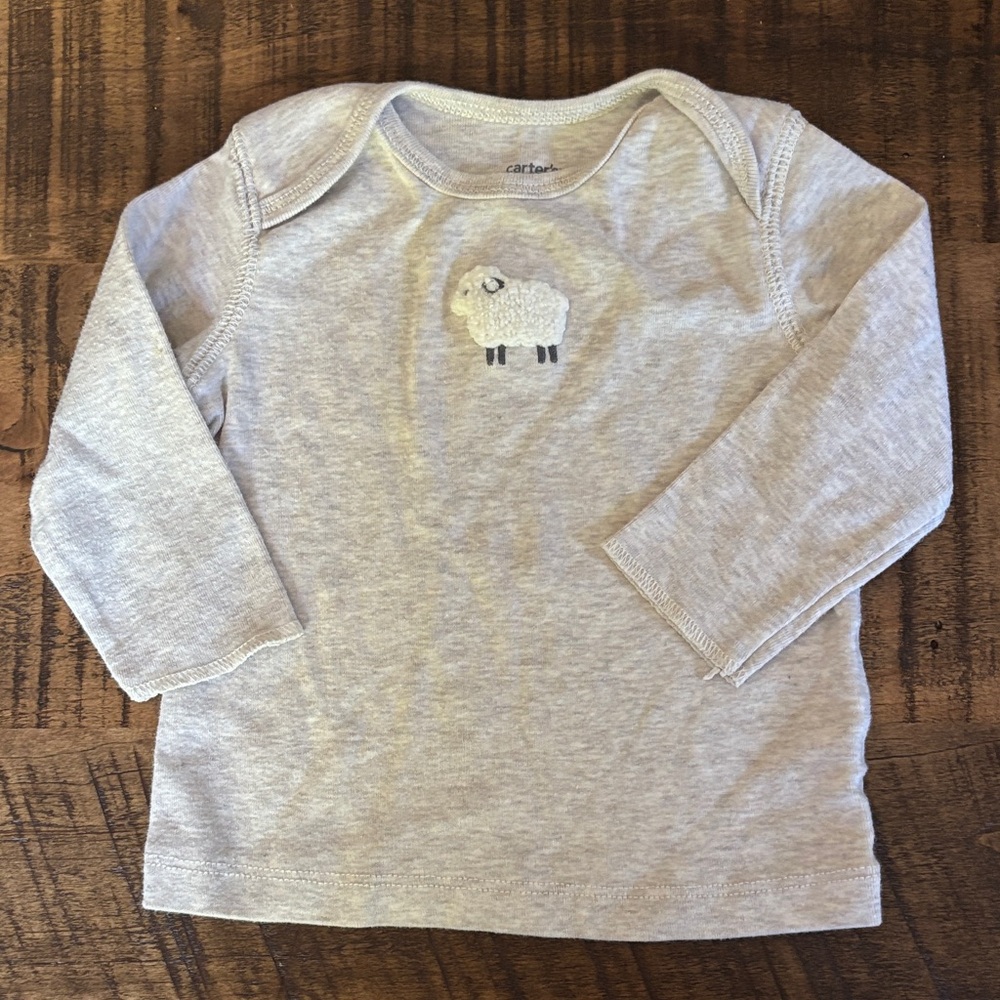 Carter's Light Gray Sheep Long Sleeve Tee
